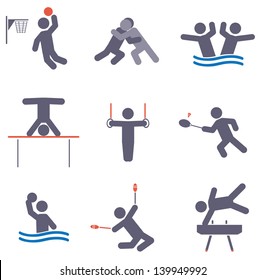 Sport icons. Vector set