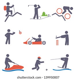 Sport icons. Vector set