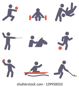 Sport icons. Vector set