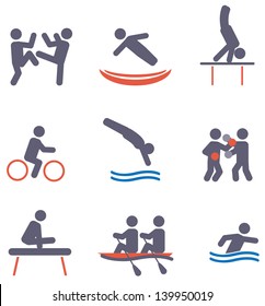 Sport icons. Vector set