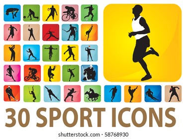 Sport icons. Vector set