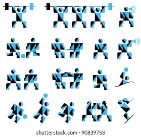 Sport icons vector set.