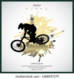 Sport illustration of bmx rider