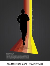 Sport illustration of marathon runner