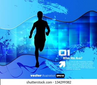 Sport illustration. Vector background