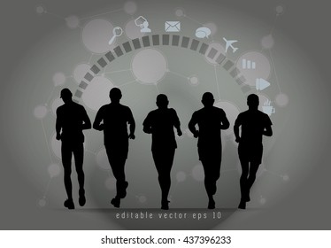Sport illustration. Vector background