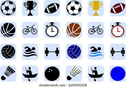 sport illustration vector collection set.