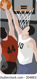 Sport illustrations series. Basketball illustration.