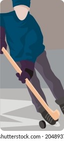 Sport illustrations series. Hockey illustration.