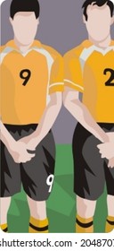 Sport illustrations series. Soccer illustration.