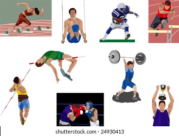 sport illustrations set