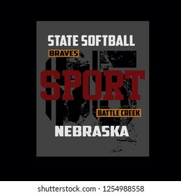 Sport images typography vector illustration for t shirt