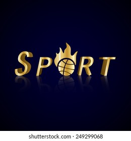 Sport - Isolated On Blue Background - Vector Illustration, Graphic Design, Editable For Your Design   