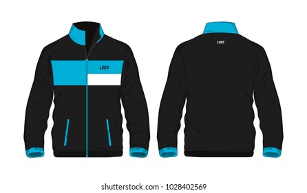 Sport Jacket Blue and black template shirt for design on white background. Vector illustration eps 10.