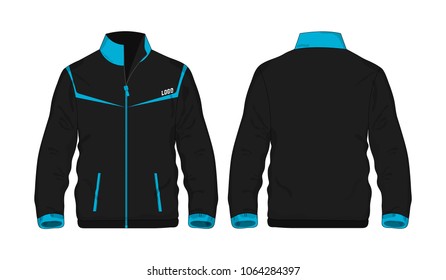 Sport Jacket blue and black template for design on white background. Vector illustration eps 10.