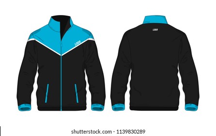 Sport Jacket Blue and black template for design on white background. Vector illustration eps 10.