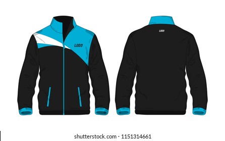 Sport Jacket Blue and black template for design on white background. Vector illustration eps 10.
