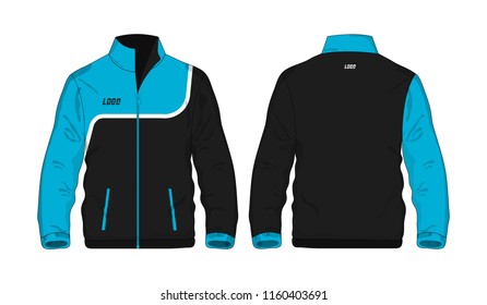 Sport Jacket Blue and black template for design on white background. Vector illustration eps 10.