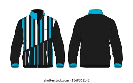 Sport Jacket Blue and black template for design on white background. Vector illustration eps 10.