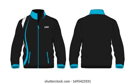 Sport Jacket blue and black template for design on white background. Vector illustration eps 10.