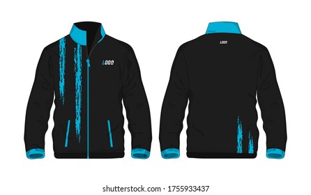 Sport Jacket,  Blue and black template for design on white background. Vector illustration eps 10.