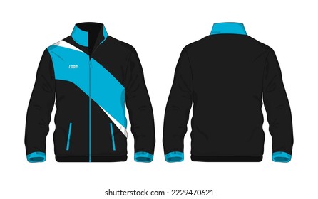 Sport Jacket Blue and black template for design on white background. Vector illustration eps 10.
