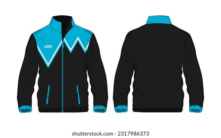 Sport Jacket Blue and black template for design on white background. Vector illustration eps 10.