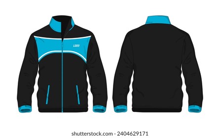 Sport Jacket Blue and black template for design on white background. Vector illustration eps 10.