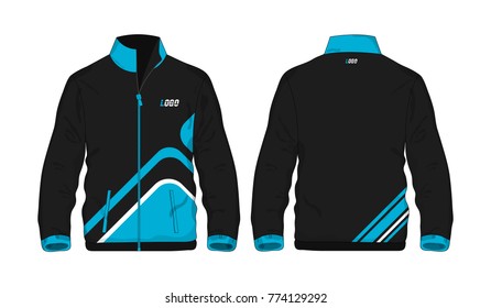 Sport Jacket Blue and black template for design on white background. Vector illustration eps 10.