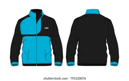 Sport Jacket blue and black template for design on white background. Vector illustration eps 10