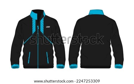 Sport Jacket Blue and black template for design on white background. Vector illustration eps 10.