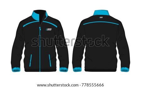 Sport Jacket Blue and black template for design on white background. Vector illustration eps 10.