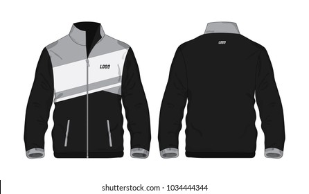 Sport Jacket Gray and black template shirt for design on white background. Vector illustration eps 10.