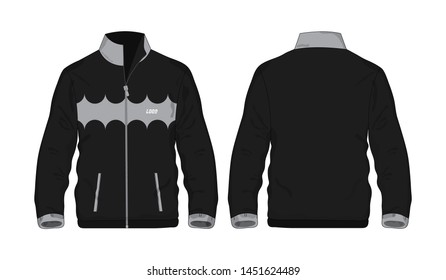 Sport Jacket Gray and black template shirt for design on white background. Vector illustration eps 10.