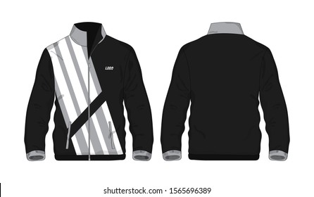 Sport Jacket Gray and black template shirt for design on white background. Vector illustration eps 10.