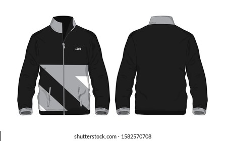 Sport Jacket Gray and black template shirt for design on white background. Vector illustration eps 10.