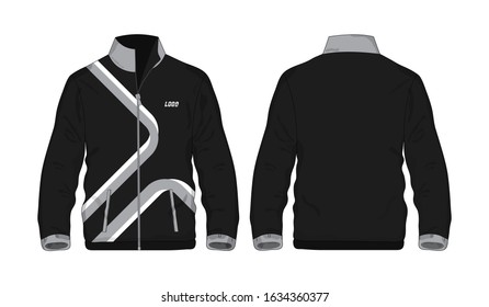 Sport Jacket Gray and black template shirt for design on white background. Vector illustration eps 10.