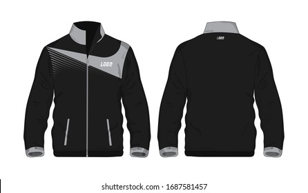 Sport Jacket Gray and black template shirt for design on white background. Vector illustration eps 10.