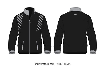 Sport Jacket Gray and black template shirt for design on white background. Vector illustration eps 10.