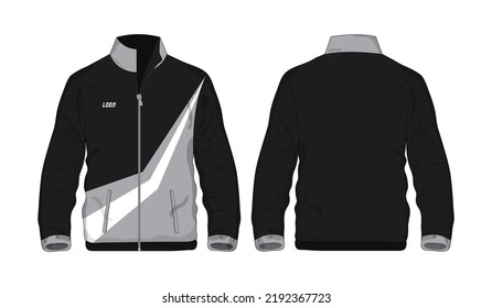 Sport Jacket Gray and black template shirt for design on white background. Vector illustration eps 10.