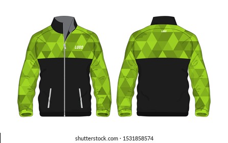 Sport Jacket Green Black Polygon Template Stock Vector (Royalty Free ...