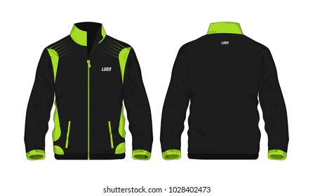 Sport Jacket Green and black template shirt for design on white background. Vector illustration eps 10.