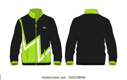 Sport Jacket Green and black template for design on white background. Vector illustration eps 10.