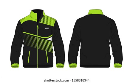 Sport Jacket Green and black template for design on white background. Vector illustration eps 10.