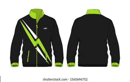 Sport Jacket Green and black template for design on white background. Vector illustration eps 10.