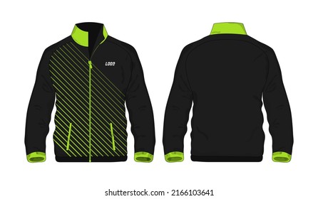 Sport Jacket green and black template for design on white background. Vector illustration eps 10.