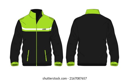 Sport Jacket green and black template for design on white background. Vector illustration eps 10.