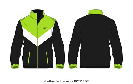 Sport Jacket green and black template for design on white background. Vector illustration eps 10.