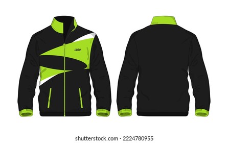 Sport Jacket green and black template for design on white background. Vector illustration eps 10.