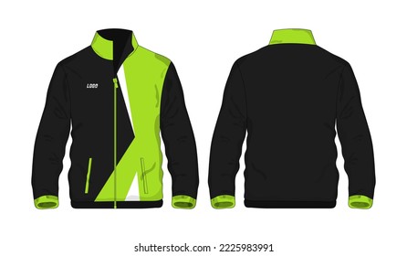 Sport Jacket green and black template for design on white background. Vector illustration eps 10.